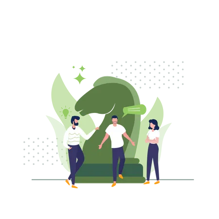 Free Business strategy making team  Illustration