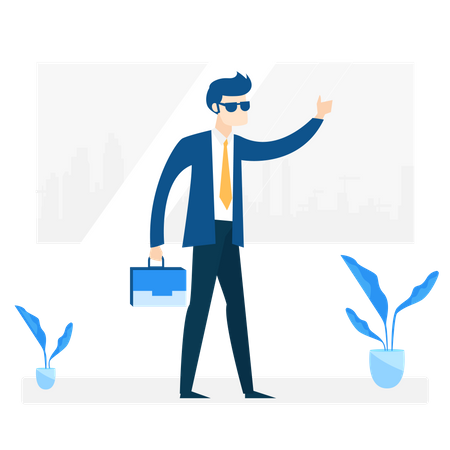 Free Homme d'affaires cool  Illustration
