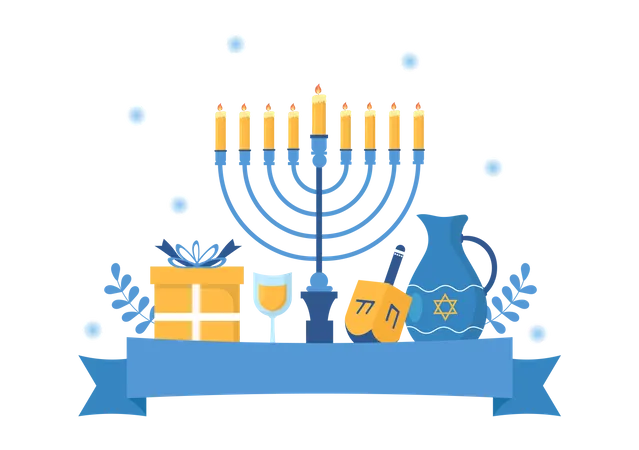 Free Happy Hanukkah celebration  Illustration