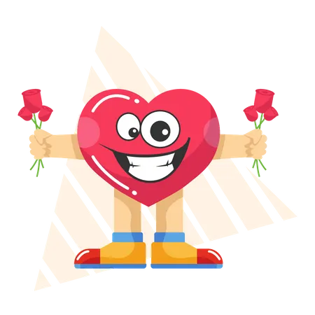 Free Heart with roses  Illustration