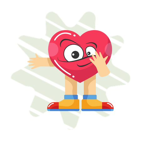 Free Lustiges Herz  Illustration