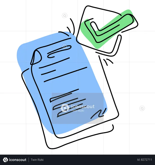 Aceptar documento  Ilustración