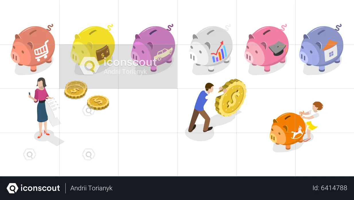 Family Budget Planning  Illustration