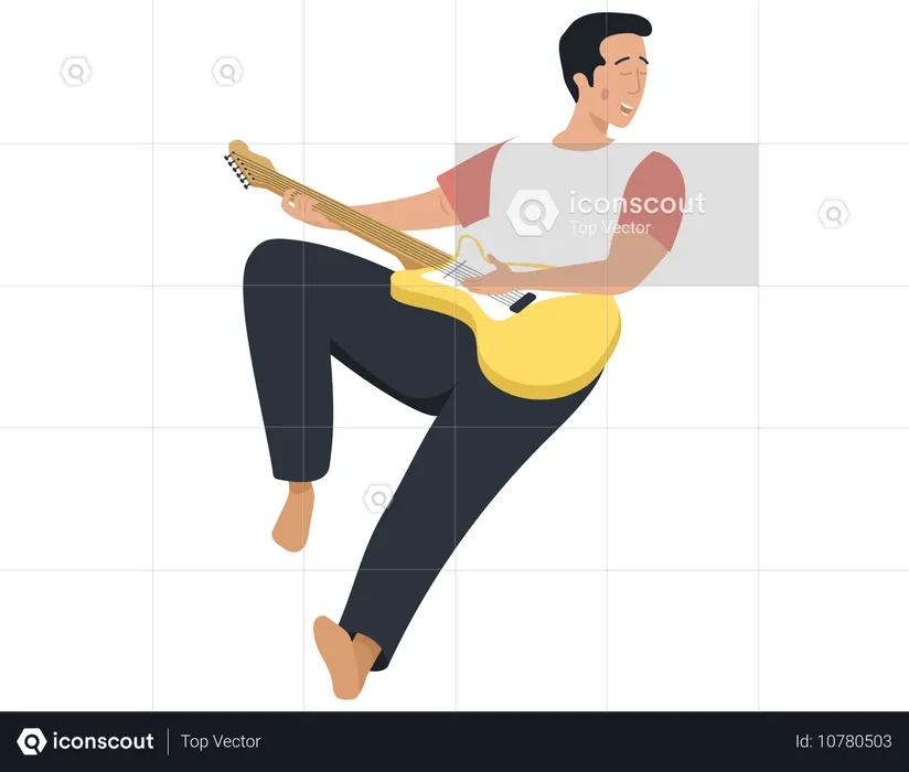 Man playing guitar  Illustration