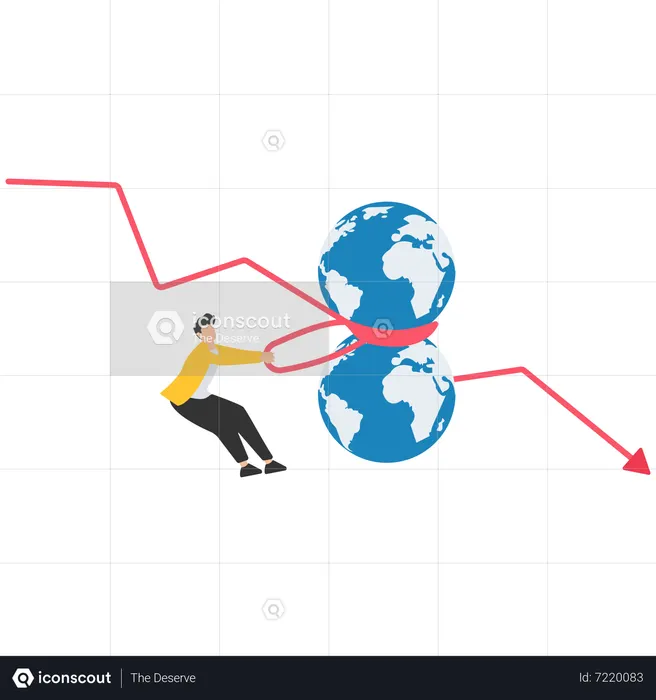 Recessão económica mundial  Ilustração