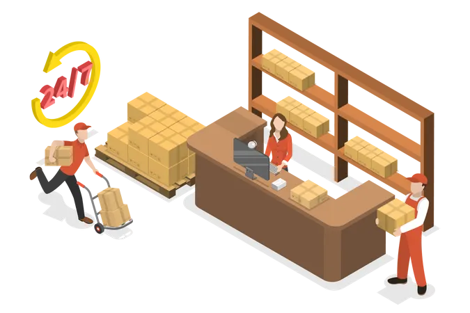 24 7 Goods Supply  Illustration