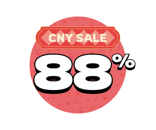 Venda de Cny de 88 por cento  Illustration