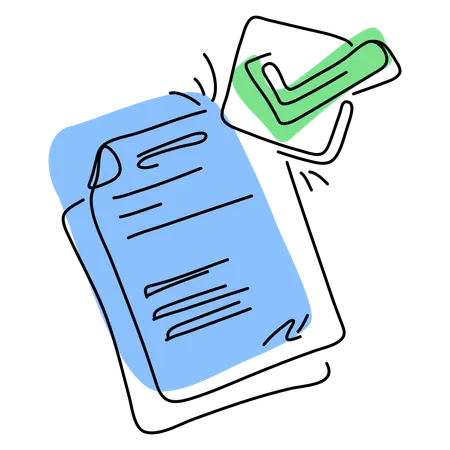 Aceptar documento  Ilustración