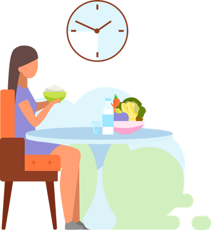 Comida saludable  Ilustración