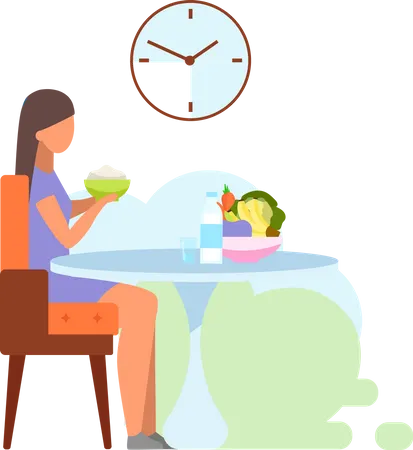 Comida saludable  Ilustración