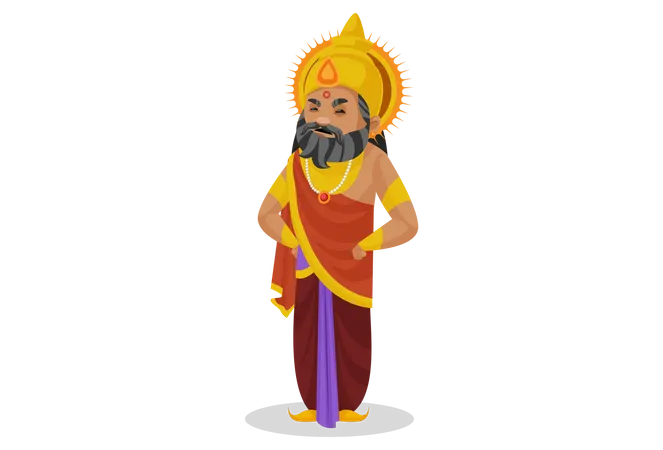 Angry King Dhritarashtra  イラスト