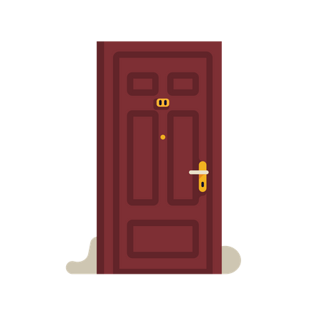 Apartment door design  Illustration