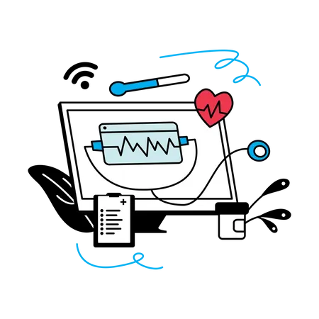 Application Web de santé intelligente  Illustration