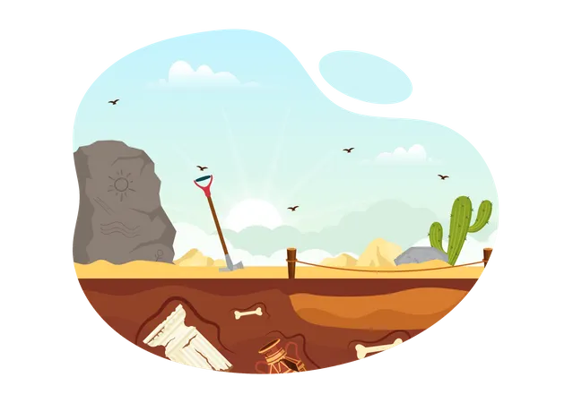 Archeology area  Illustration