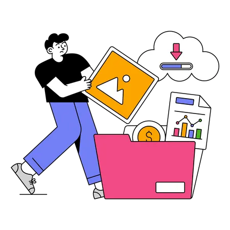 Armazenamento de dados  Ilustração