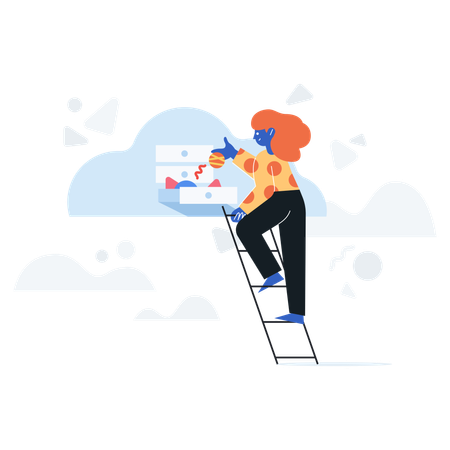 Armazenamento em nuvem e acesso a dados  Ilustração