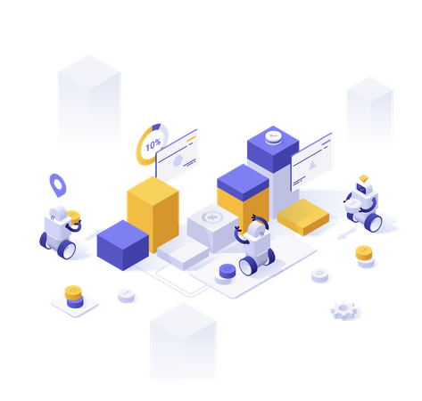 Automação de gerenciamento de dados  Ilustração