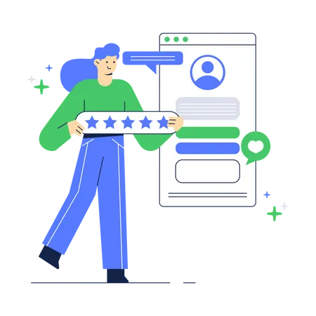 Avaliação do perfil do usuário  Ilustração