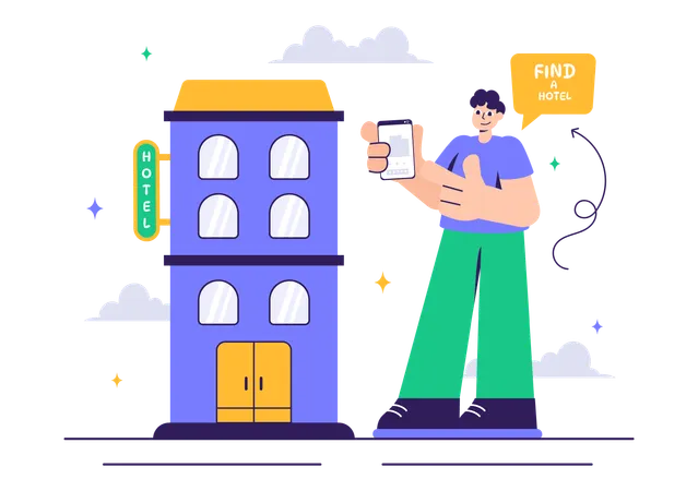 Avaliações de hotéis  Ilustração