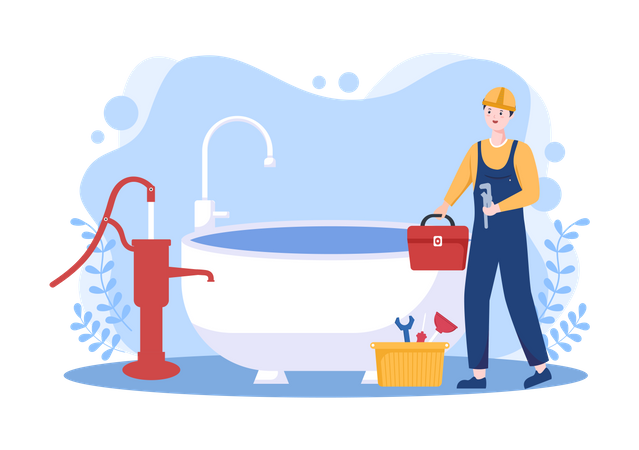 Badewannenservice  Illustration