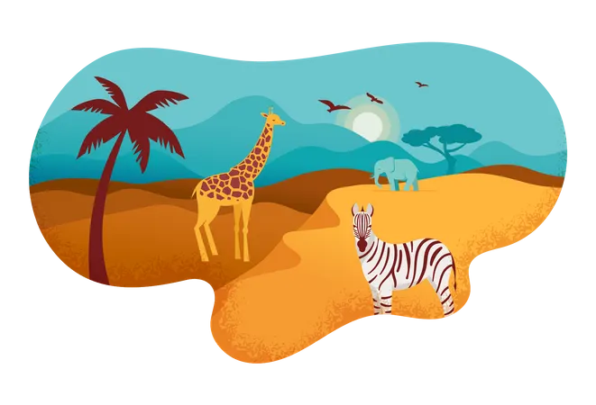Bandeira da África  Ilustração