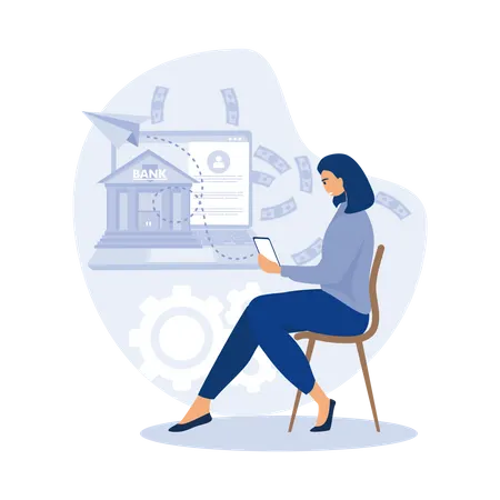 Services bancaires en ligne  Illustration