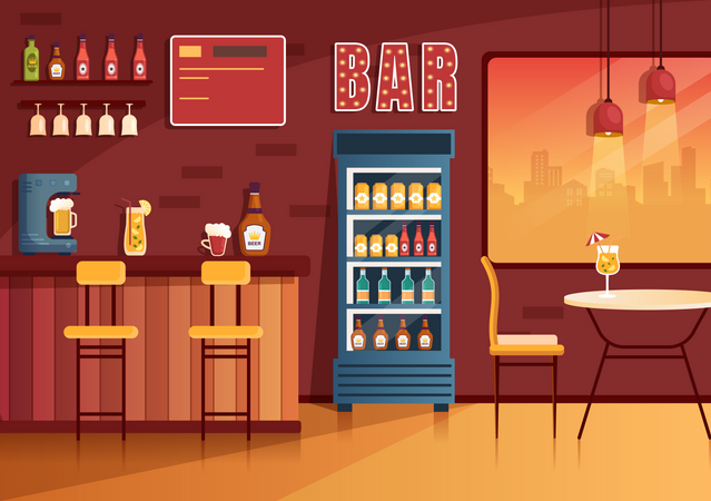 Bar-Restaurant  Illustration