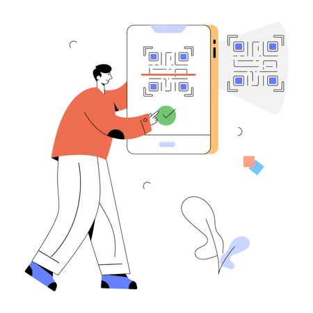 Barcode-Scannen  Illustration