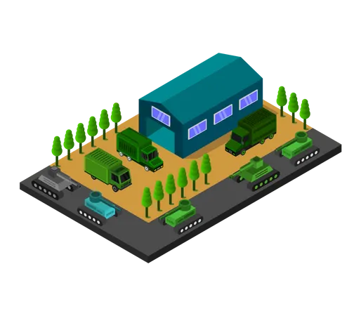 Base militar  Ilustração