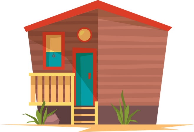Beach Bungalow  Illustration