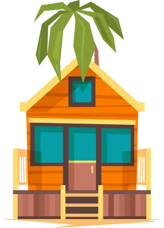 Beach Cabin  Illustration