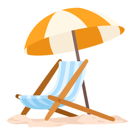 Beach Chair  Illustration