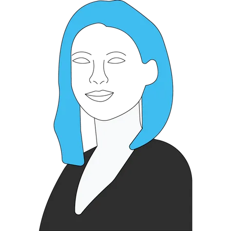 Beautiful lady  Illustration
