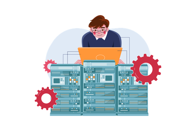 Verwaltung großer Datenmengen  Illustration