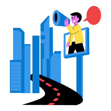 Billboard Marketing  Illustration