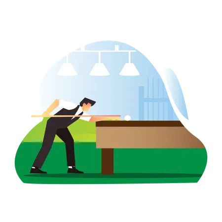 Billyard Trick Shoot  Illustration