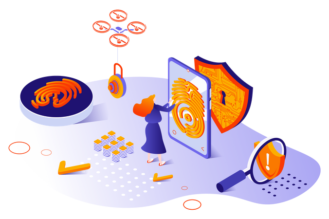 Biometric security  Illustration