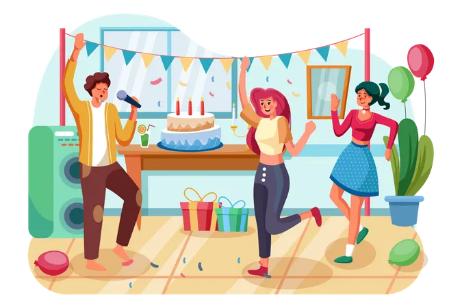 Birthday Party  Illustration