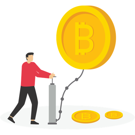 Bitcoin-BTC-Preis schießt in die Höhe und erreicht neuen Rekord  Illustration