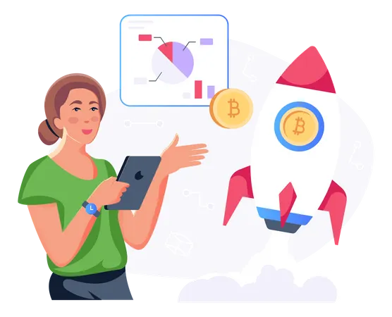 Démarrage de bitcoins  Illustration