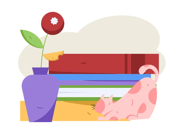 Book reading  Illustration