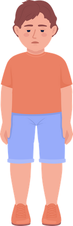 Petit garçon bouleversé  Illustration
