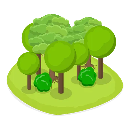 Bungalow on island  Illustration
