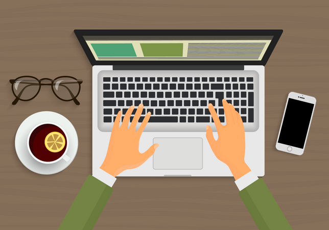 Bureau de travail  Illustration