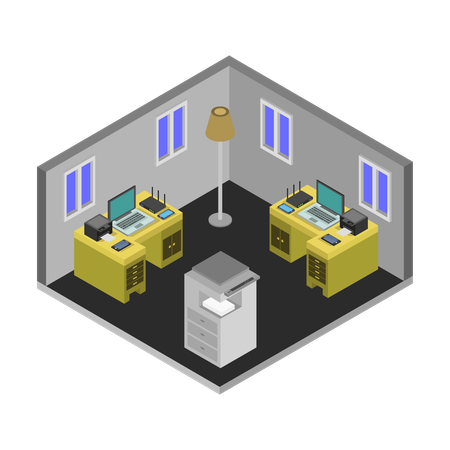 Bureau de travail  Illustration