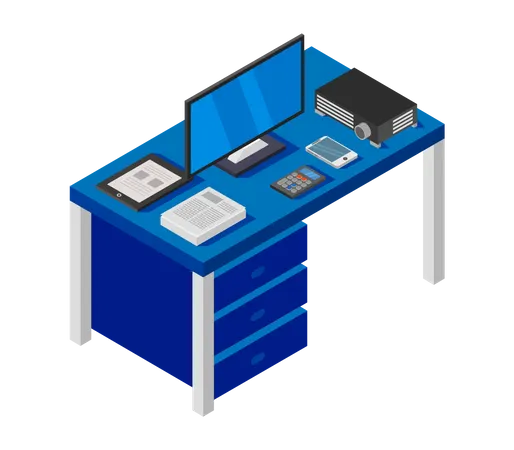 Bureau de travail  Illustration