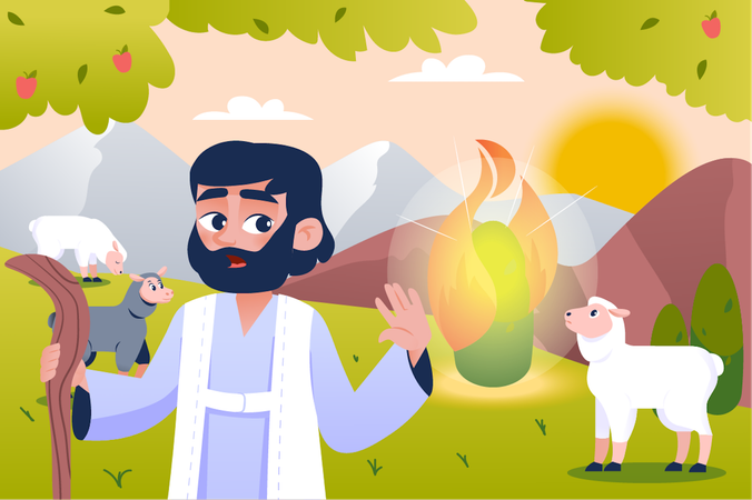 Burning bush  イラスト