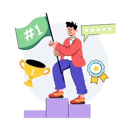 Business Achievement  Illustration