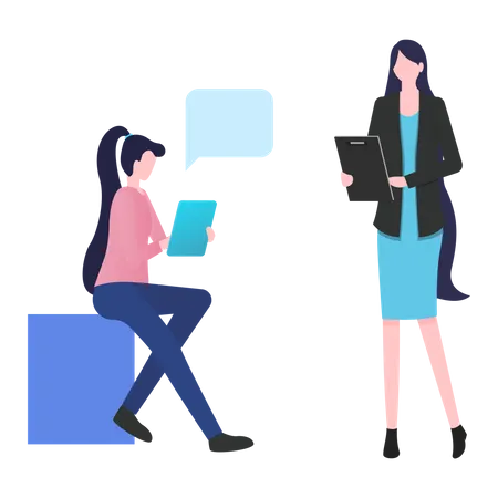 Business conversation  Illustration