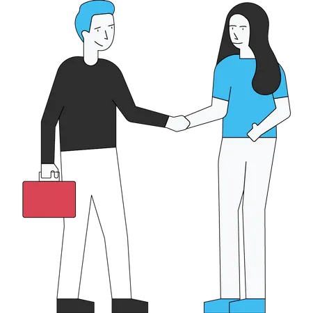 Business deal handshake  Illustration